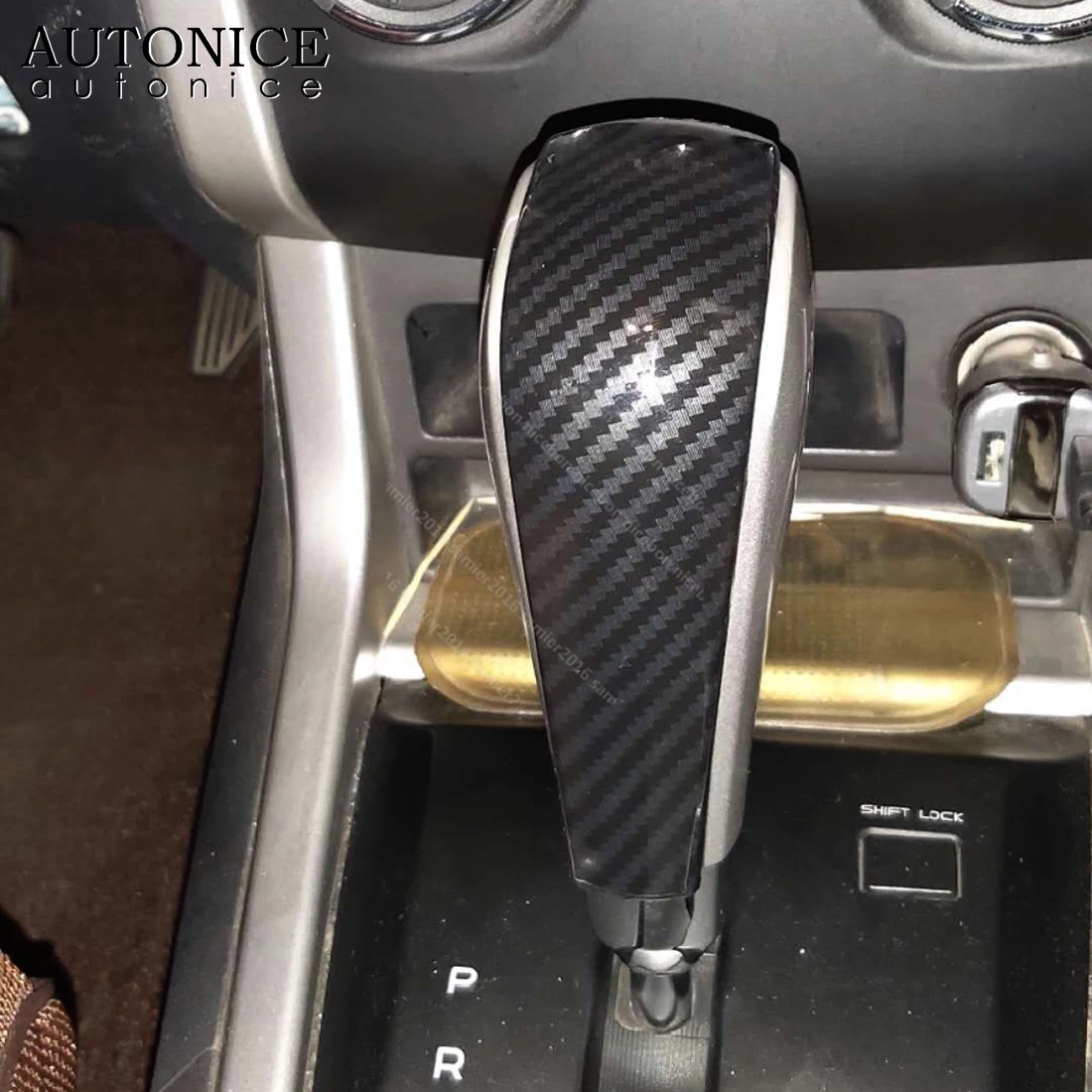 Накладка на головку шестерни из углеродного волокна подходит для Isuzu Mu-X DMAX MuX 2015