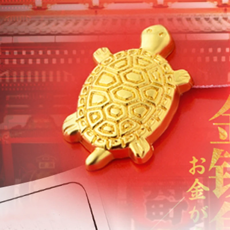 Счастливая подвеска имитация черепахи сплав золото здоровье фотография