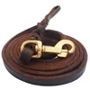 German Shepherd Leather Rope Golden Head Layer with Bovine Pila Large Dog Leash Outdoor Traction Belt Dog Leather Rope Leathers 6