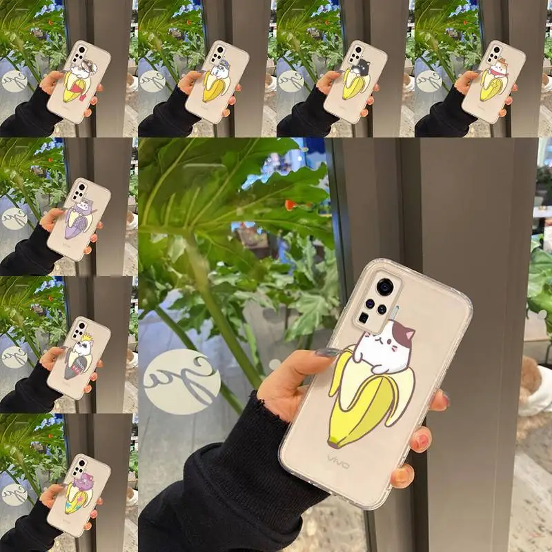 

Cute Cartoon Finger Funny Banana Phone Case Transparent For VIVO NEX V Z Y X 17 15 11 9 6 5 3 1 i S MAX PRO X 20SE Soft TPU