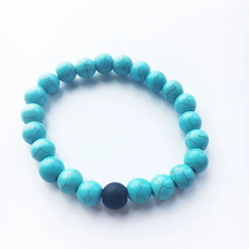 1/2 шт. Модный натуральный браслет из натурального камня для мужчин и женщин пара