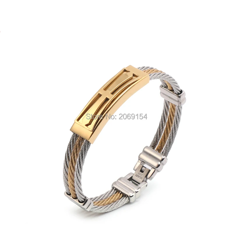 Золотое ювелирное изделие очаровательный браслет магнитный стальной крест