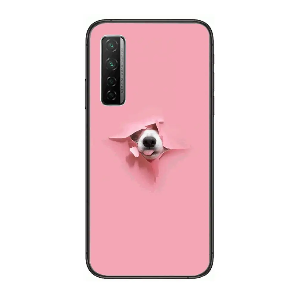 

Hiromi Cute white puppy pet Phone Case For Huawei mate 40 30 10 20 40 8 9 Lite Z Pro Black Etui 3D Coque Painting Hoesjes 5g bl