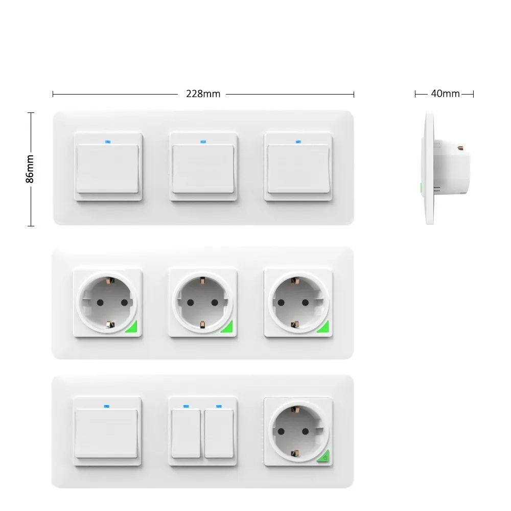 Программируемый настенный таймер Zigbee 3 0 Zigbee2mqtt Tuya одинарная двойная тройная