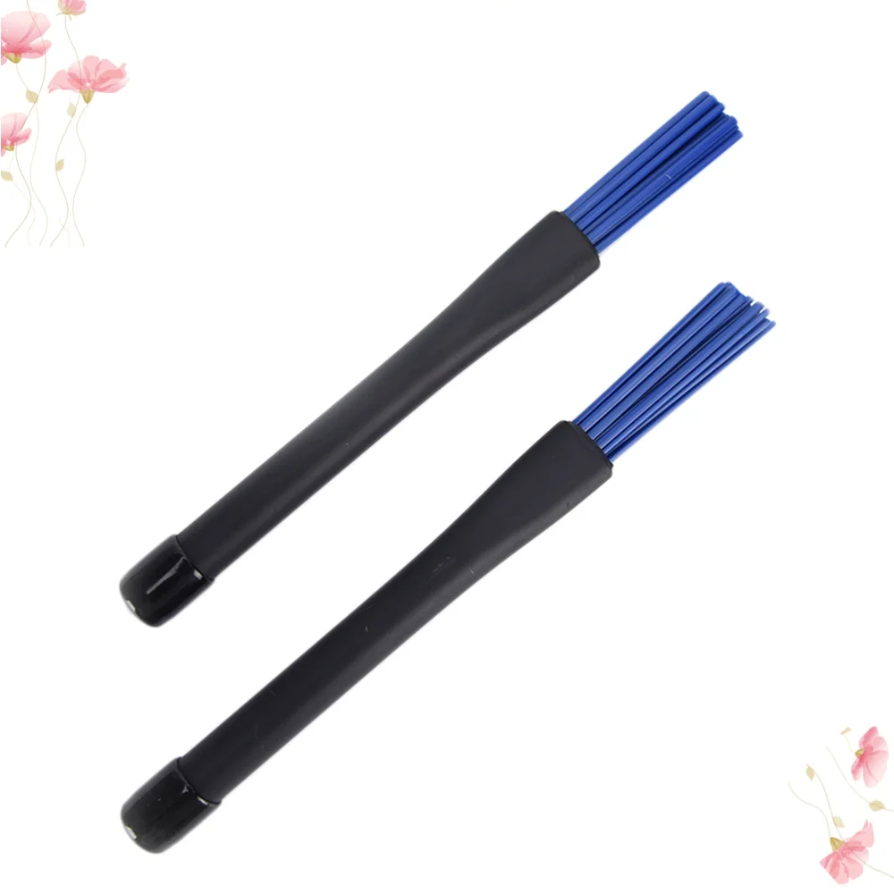 

2 Pcs Retractable Drum Brushes Drumsticks Brushes Jazz and Drum Brushes for Beginners Drum Accessories Blue