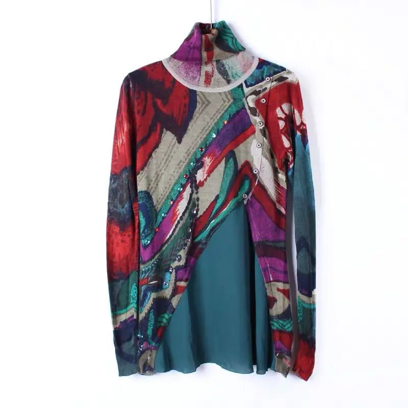8 DESIGUAL испанские весенние и осенние тонкие средние и длинные вязаные свитера xs-xxl - Цвет: 8