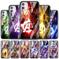 marvel hero colorful for apple iphone 12 pro max mini 11 pro xs max x xr 6s 6 7 8 plus luxury tempered glass phone case