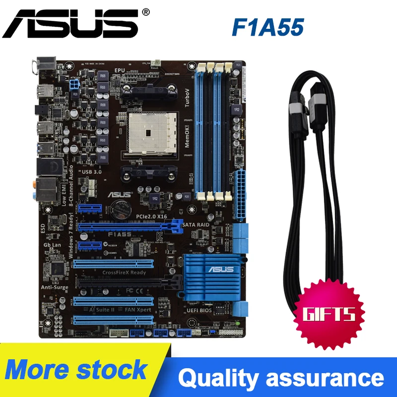 

FOR ASUS F1A55 FM1 A55 PC Motherboard supports A8 3870K/X4 641 ATX Original Desktop Motherboards Set