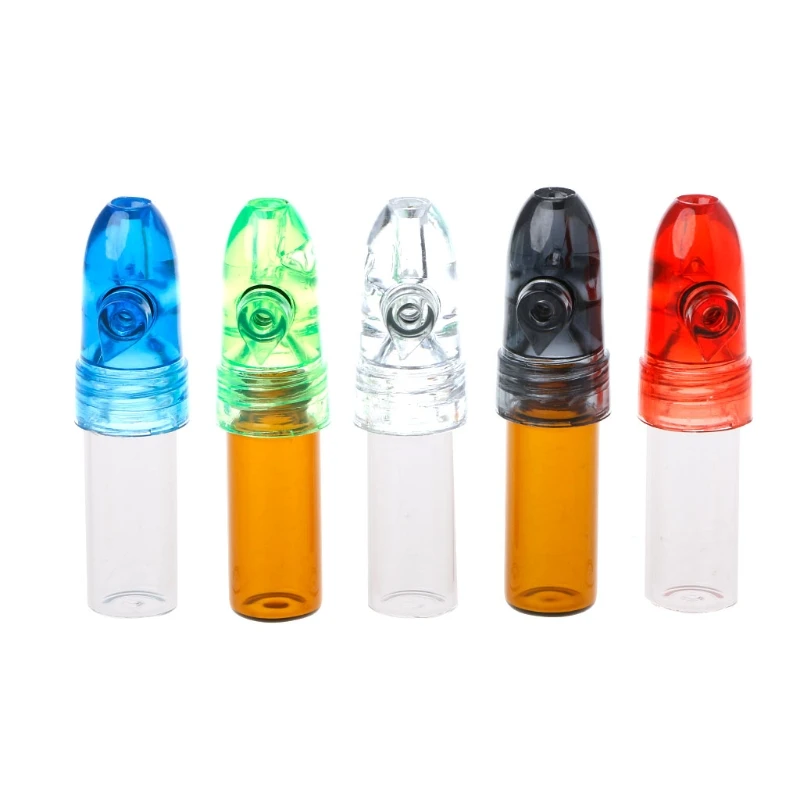 

1pc Portable Snuff Top Bullet Dispenser Snorter Rocket Snuffer Acrylic Glass New