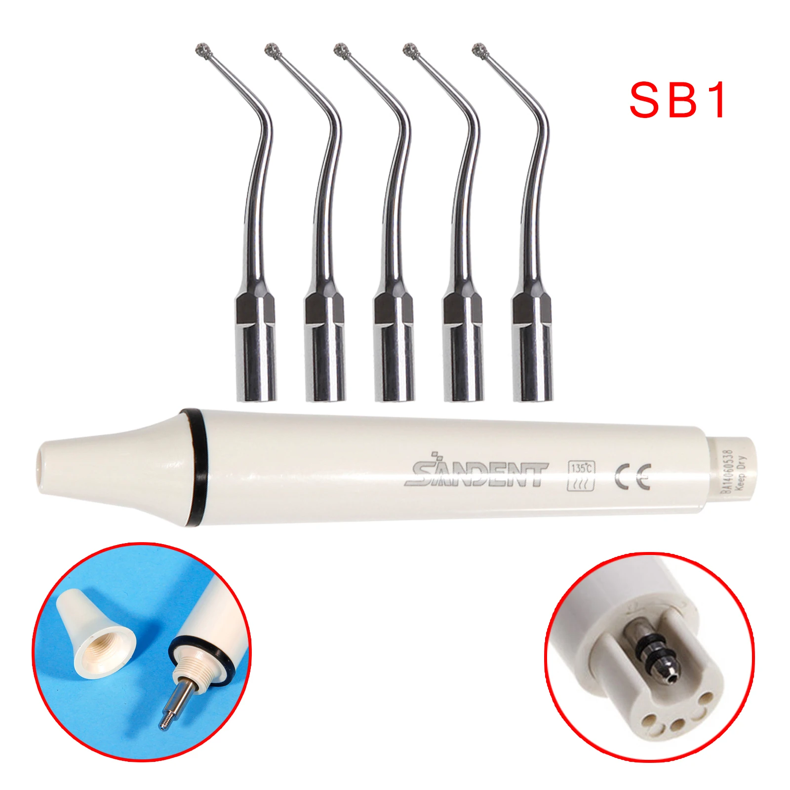 

5X/10X Dental Scaler Perio Scaling Tips Ultrasonic Handpiece Files SB1 For EMS WOODPECKER Handpiece High Quality