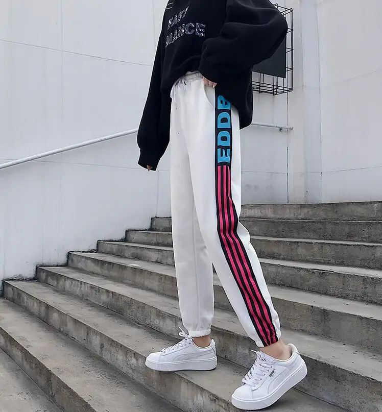 Осенние женские брюки японские Kawaii Harajuku Ulzzang повседневные свободные Ins Harlan повседневные брюки женская одежда для женщин