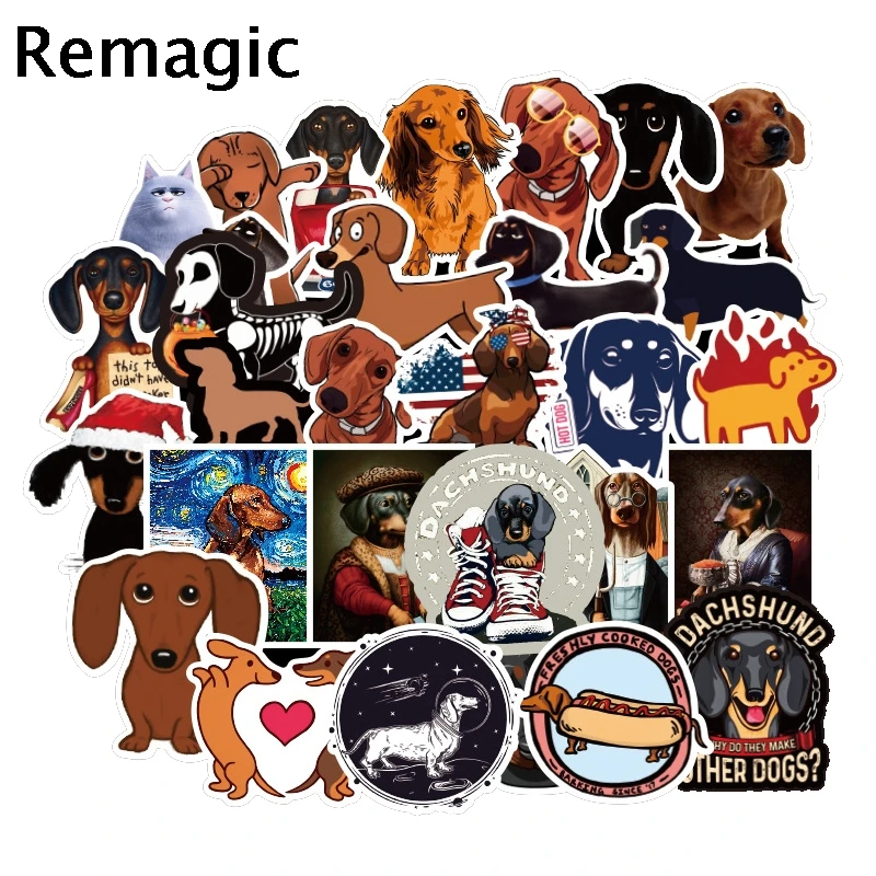 50 шт. Набор наклеек такса с животными сделай сам аниме винтажная наклейка косплей