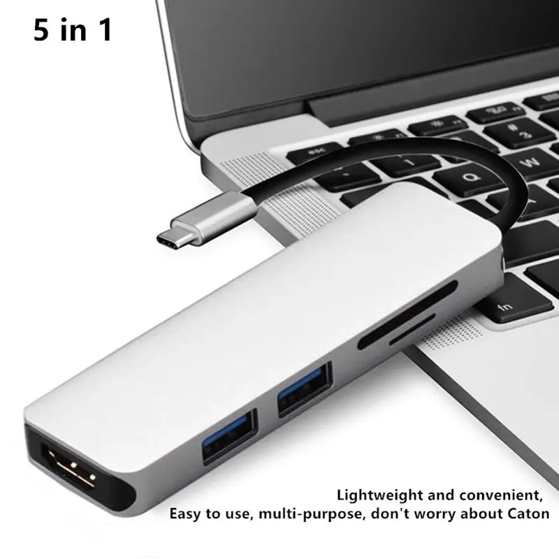 5 в 1 Mosible USB 3 0 для телефона HDMI MacBook Pro Air 2018 4K HD разъем C концентратор и TF SD ридер слот