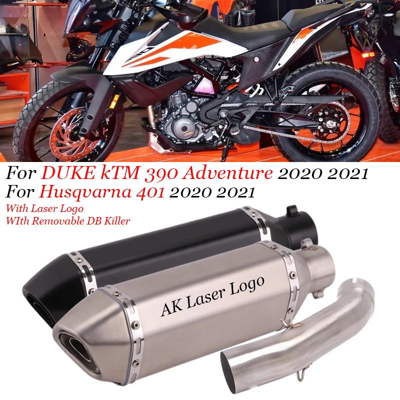 

Slip For DUKE kTM 390 Adventure For Husqvarna 401 2020 2021 Motorcycle Exhaust Escape Middle Link Pipe Connecting 51mm muffler
