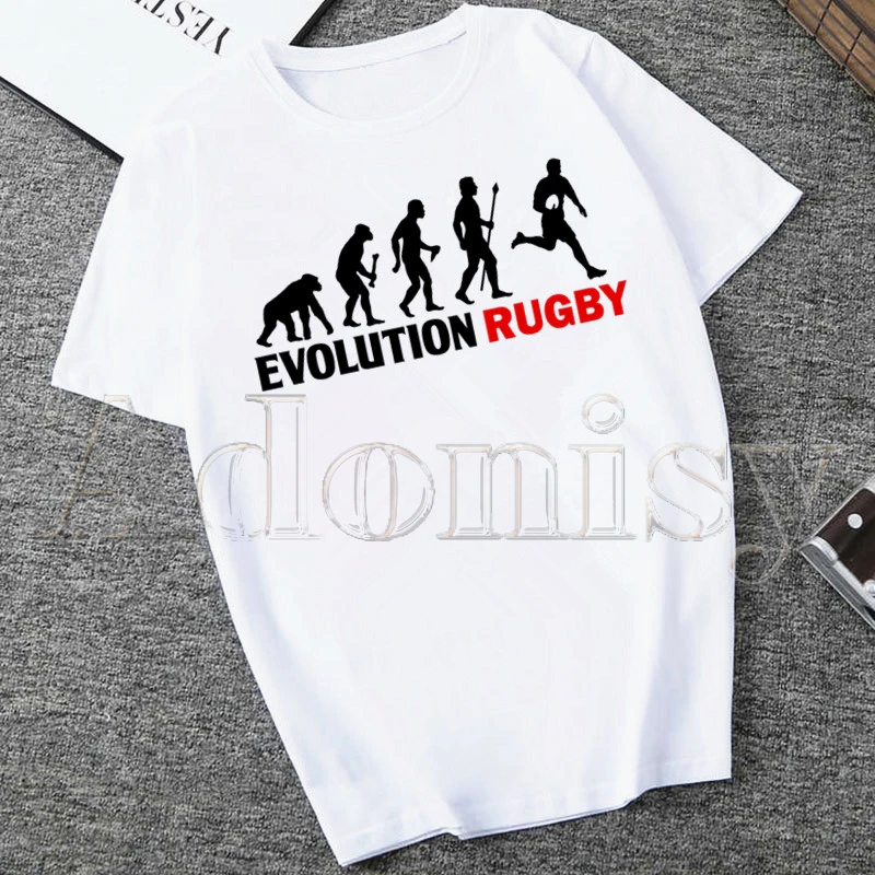 

Heartbeat of Rugbying Rugby Evolution Summer Fashion Shirt Graphic T Shirt Women Tops Base O-neck Tees Funny Girls Tshirt
