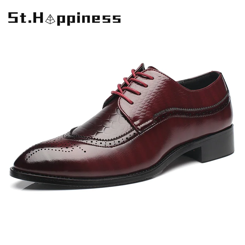 

2021 Men Shoes Fashion Leather Dress Oxford Shoes Luxury Brand Office Business Shoes Classic Designer Casual Shoes Big Size 48