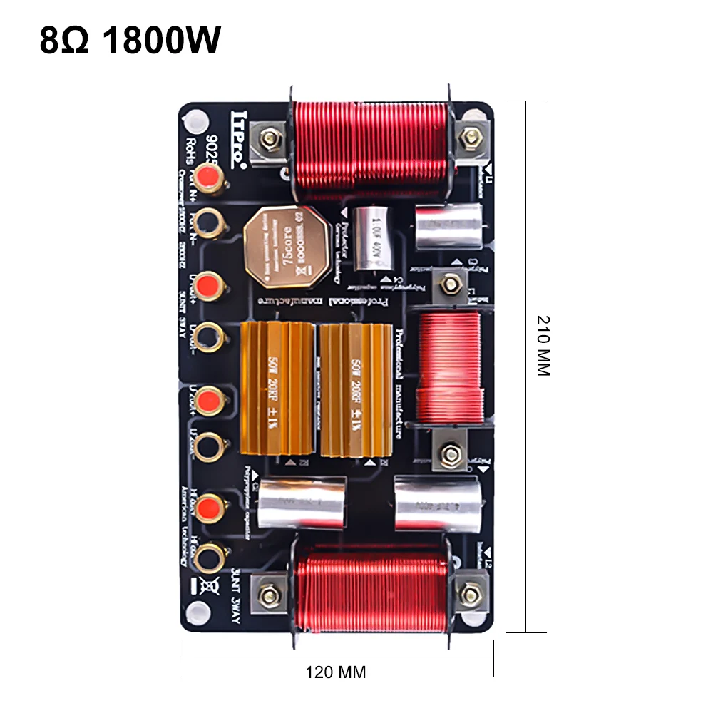 

AIYIMA Speaker 2 Way Crossover Stage Frequency Divider 1500W 1800W 2000W Professional Audio Filter 12-18Inch 8 Ohm Speaker DIY