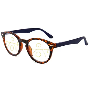 Очки для чтения в стиле ретро с защитой от сисветильник света, женские брендовые прогрессивные Мультифокальные очки, мужские очки с диоптриями ближнего и дальнего света + 1,0 3,0