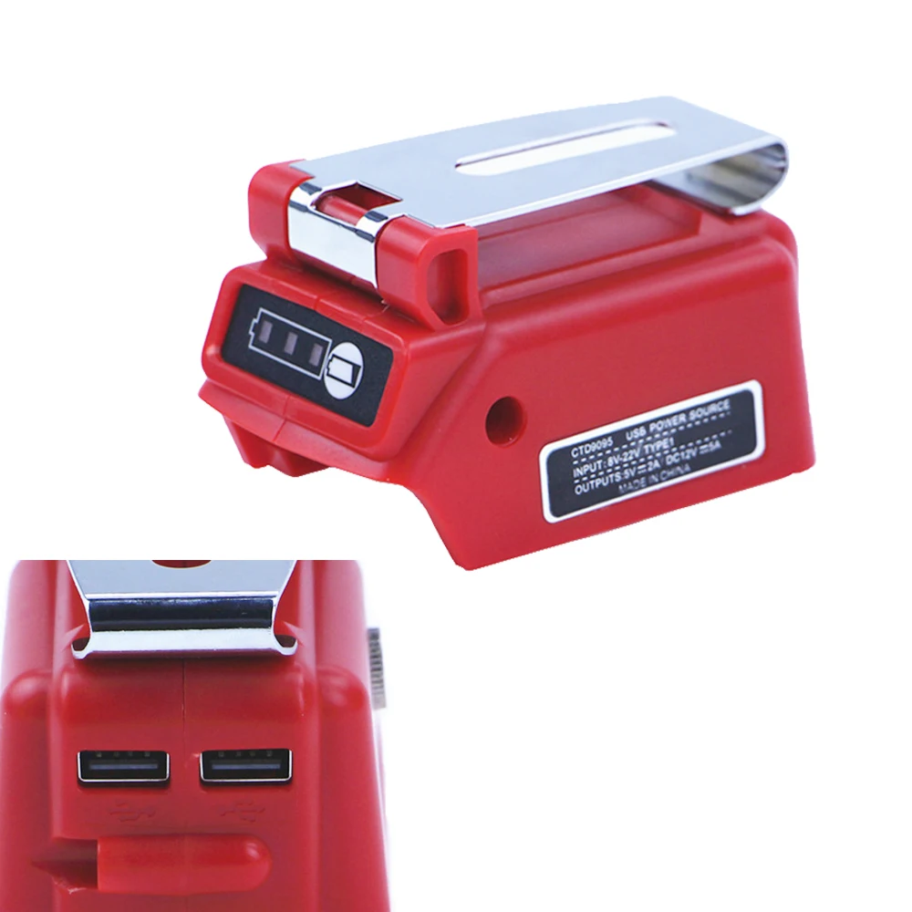 

USB Charging Adapter Converter with 12 DC ouput for Black & Decker 18V 20V li-ion LBXR20 LCS120 LDX120C LXB2040 LBXR20 LB20