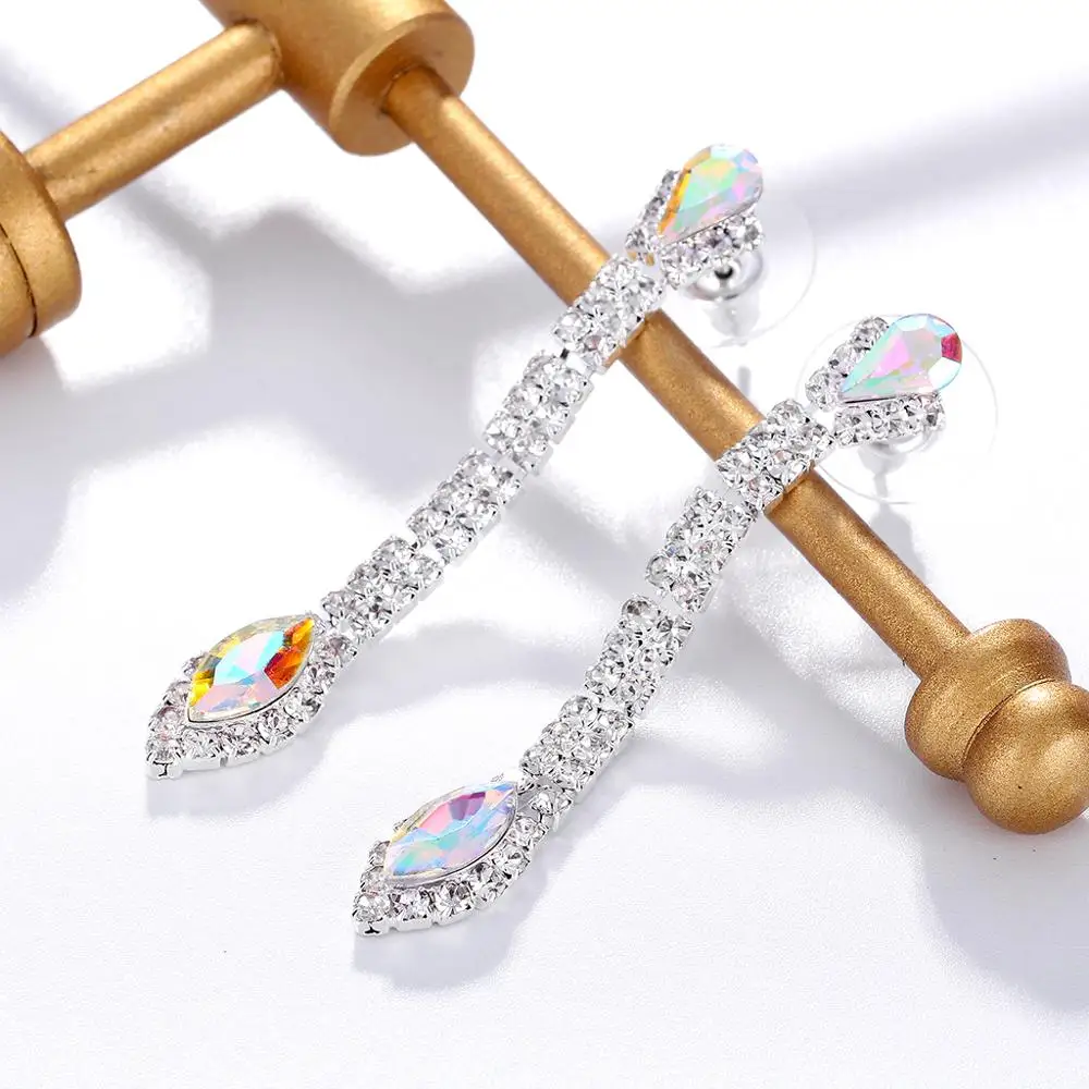 Свадебные серьги с кисточками и кристаллами для женщин модные ювелирные изделия