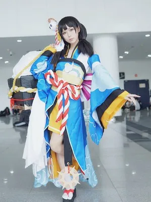 Кимоно из игры Onmyoji SR Ri He Fang Hiyoribo Униформа костюм для косплея полный комплект