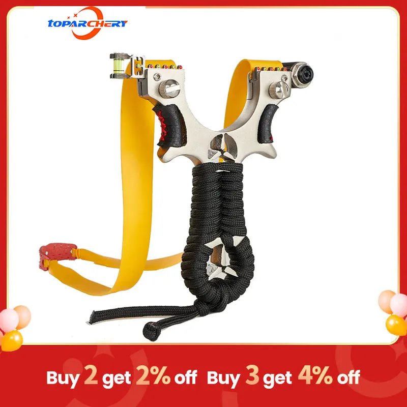

New Stainless Steel Slingshot with Laser Slingshot For gaming Hunting Powerful Slingshot Catapult Target Shooting