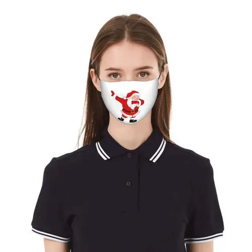 

1pc Christmas Mask Ear Loop Mask Lovely Santa Claus Elk Print Face Mask Mascarillas Halloween Christmas Mask Cosplay Mask