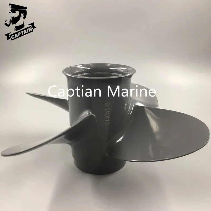 Пропеллер Captain 4 лопасти 9 1/4X10 подходит для Honda и Yamaha Подвесной лодочный винт BF8D BF9.9D