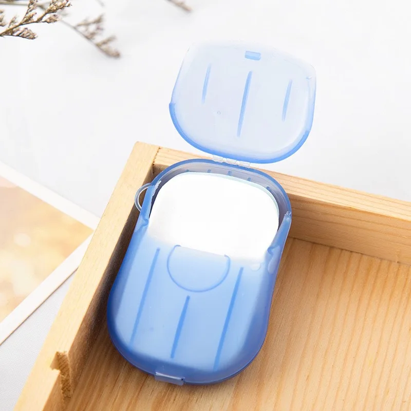 

20 Box Travel Portable Disposable Boxed Soap Paper Make Foaming Scented Bath Washing Hands Mini Paper Soap Five Color