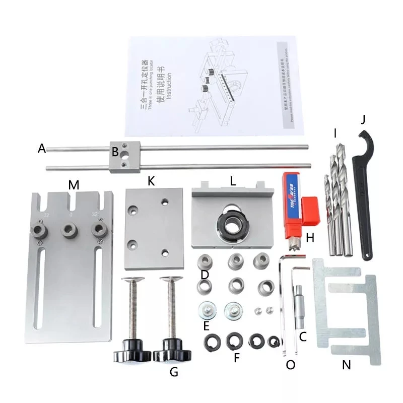 

3 In 1 Dowelling Jig 6/8/10mm Wood Drilling Guide Locator Adjustable Dowel Jig Kit For Diy Woodworking Tool