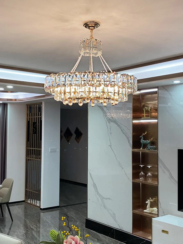 

Simple post-modern light luxury crystal chandelier atmospheric living room dining room bedroom lamps