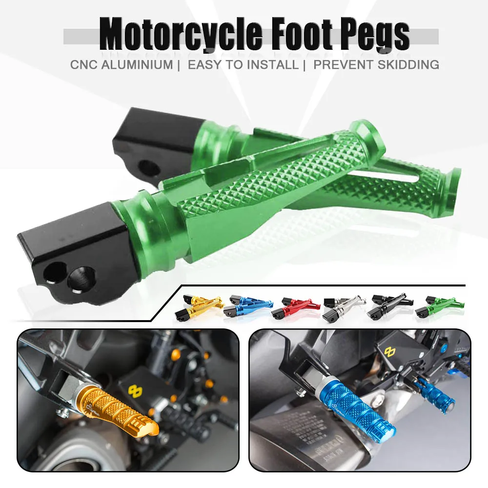 

For KAWASAKI Z250 NINJA250 NINJA300 NINJA400 NINJA 250 300 400 Motorcycle CNC Aluminum Passenger Footrests Rear Foot Pegs pedal