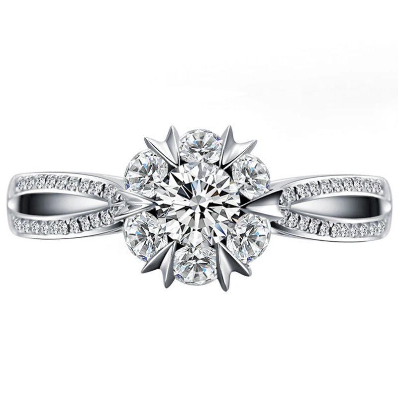 

Женское кольцо из серебра 925 пробы, с витой снежинкой