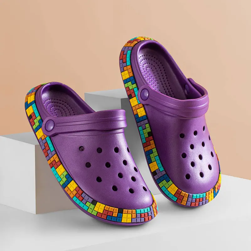 Шлепанцы Mo Dou для родителей и детей Мягкие Водонепроницаемые тапочки из ЭВА пляжа