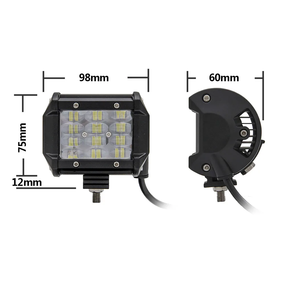 Светодиодный прожектор 6D 4 дюйма 72 Вт Автомобильный светодиодный s для 4X4