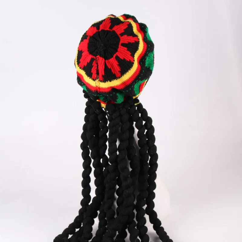 Модный японский головной убор Rasta парик дредов берет Карибского моря шерстяной
