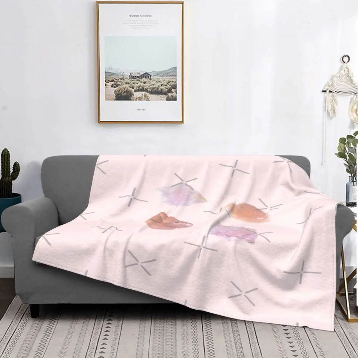 

Manta de cristal morganita a cuadros para cama, colcha con capucha 135, textil de lujo para el hogar