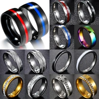 memolissa hot sale men women firefighter ring stainless steel thin blue red line rings high quality wholesale