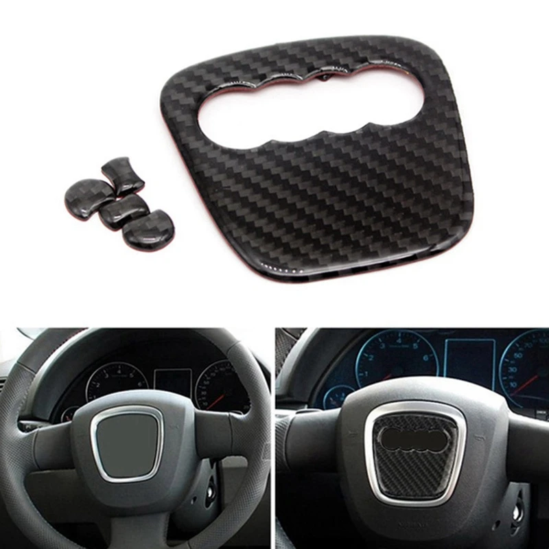 Наклейка на руль из углеродного волокна с эмблемой A4 S4 A5 Q5 S5 A6 Q7|Панели и детали