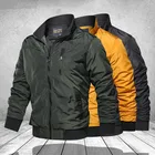 Куртка в стиле милитари для мужчин 2021 Мода Стенд воротник Мужская куртка-бомбер пилотные мужские армейские куртки и пальто Cargo пиджаки в рубчик с 3XL