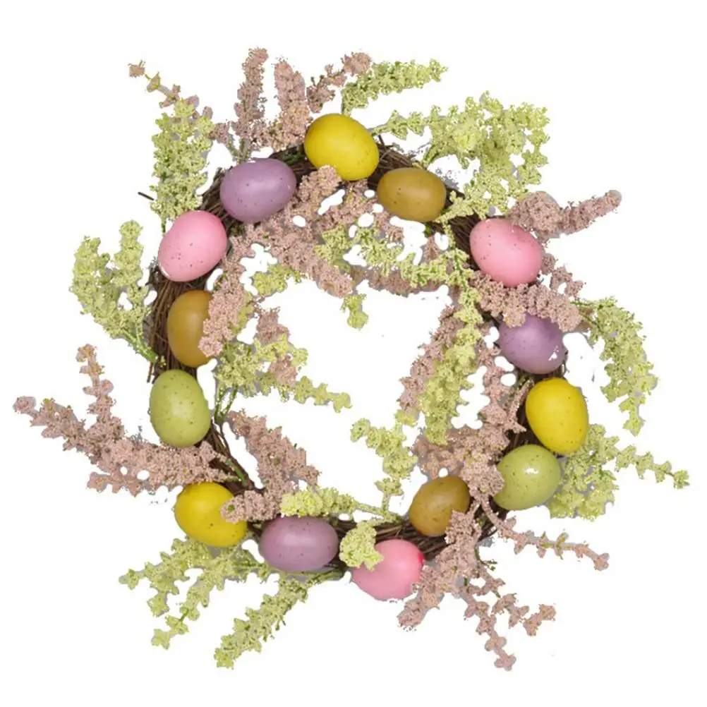 

DIY Easter Eggs Wreath Decor Easter Welcome Wreath Artificial Decorative Wreath For Front Door Wall Easter Decoration Home Decor
