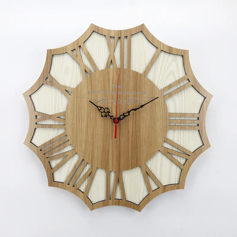 

simple decoration special-shaped wall clock living room study creative single-sided clock household personalized wooden clock