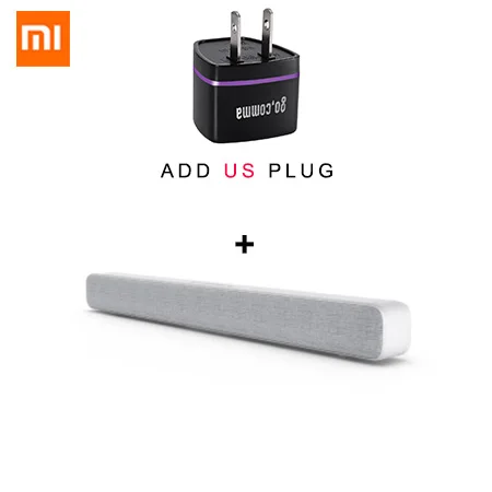 Xiaomi беспроводной ТВ Саундбар Bluetooth динамик стильная ткань звуковая панель Поддержка Bluetooth воспроизведение оптический SPDIF AUX IN для дома - Цвет: ADD US PLUG