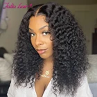 Монгольский скрещенный завиток, HD кружевной передний парик, предварительно выщипанный Омбре хайлайтер, человеческие волосы, кружевной парик для женщин, надувной вьющийся кружевной передний парик