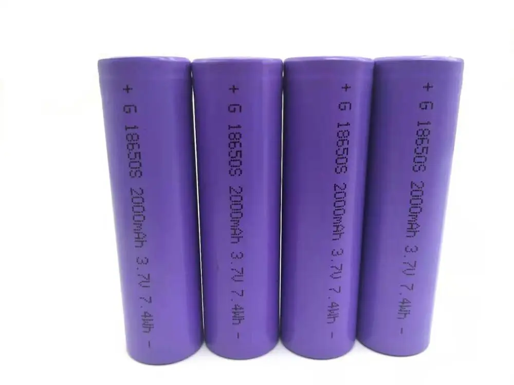 2 шт/партия 18650 аккумуляторные батареи 2000 mah 3 7 V литий ионная фактическая емкость
