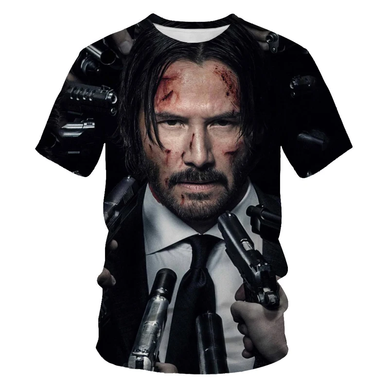 

Summer new men's T-shirt 3D printing film and television character pattern Harajuku street O-neck fashion men and women the same