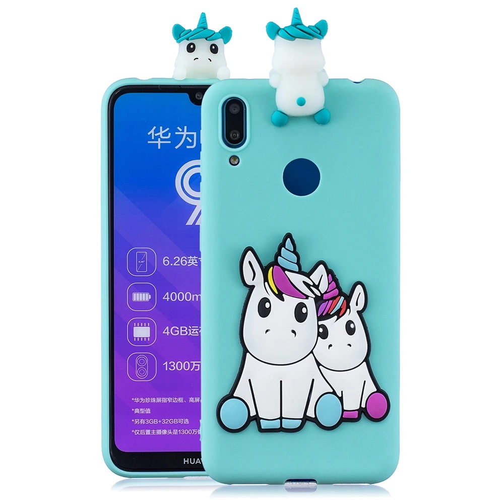 8 Etui huawei Y6 Y7 Prime чехол Крышка Y5 Y7 Y9 симпатичный типа сделай себе сам 3D собаки в форме единорога панда силиконовый чехол для принципиально huawei Y6 Y7 Y9 чехол - Цвет: 8