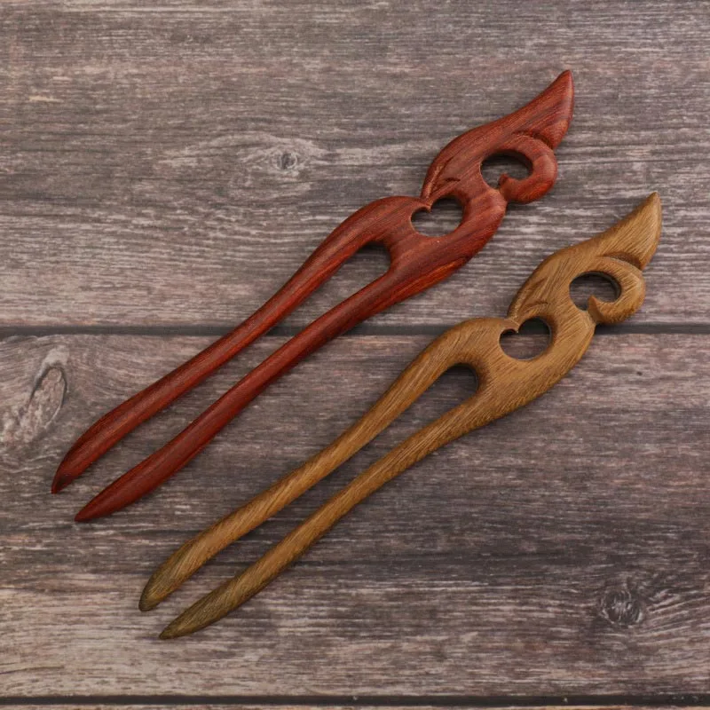 

Sandalwood Hairpins U-Shaped Ethnic Style Hanfu Ancient Step Shake Hairpin Charm Hair Jewelry Hand-Carved Headwear DL