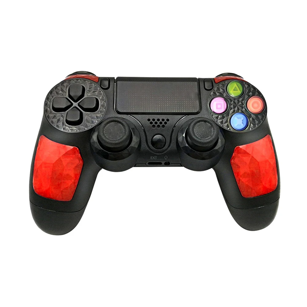 Супер мощный Bluetooth беспроводной контроллер для PS4 PS3 Пульт дистанционного управления Джойстик с шестью осями Micro USB мультитач кликаемый - Цвет: Красный