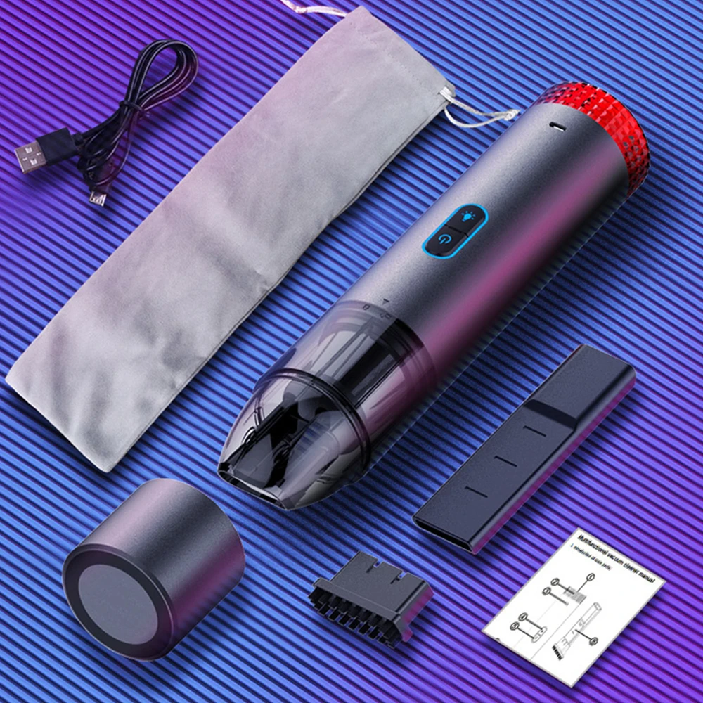 

Handheld Wireless Vacuum Powerful 4000Pa Cyclone Suction Rechargeable Car Vacuum Cleaner Auto for Car Home Hair Desktop Cleaning